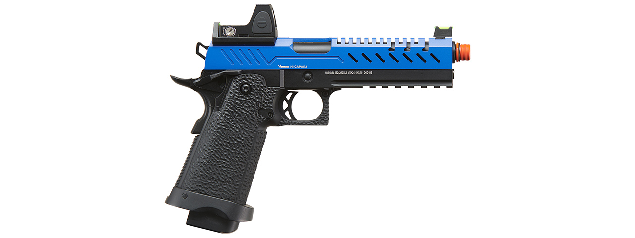 Vorsk Hi-Capa 5.1 GBB Pistol w/ Red Dot Sight - (Blue/Black)