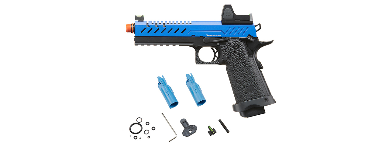 Vorsk Hi-Capa 5.1 GBB Pistol w/ Red Dot Sight - (Blue/Black)