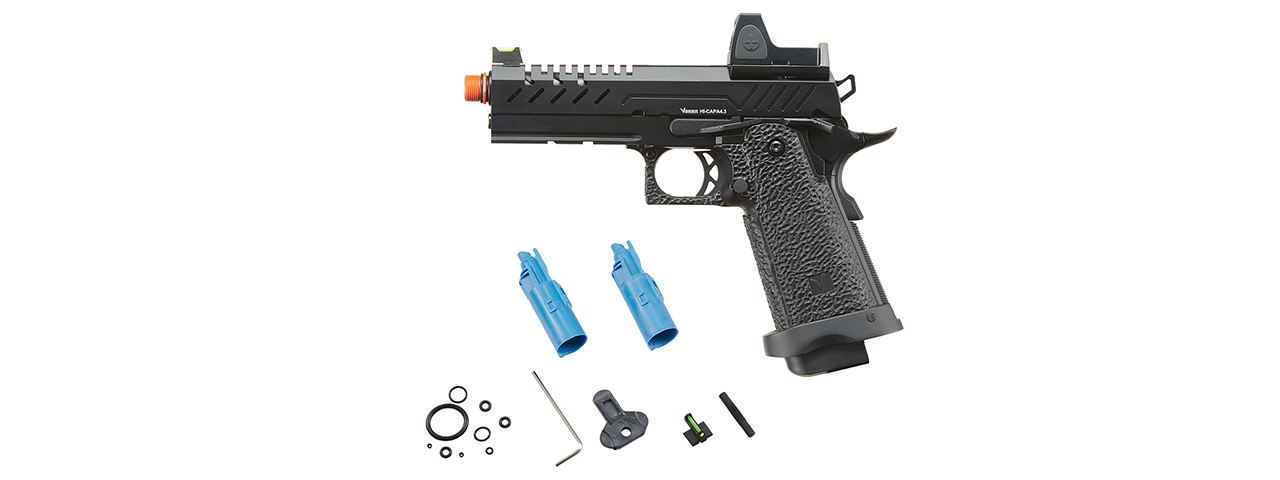 Vorsk Hi-Capa 4.3 GBB Pistol w/ Red Dot Sight - (Black)