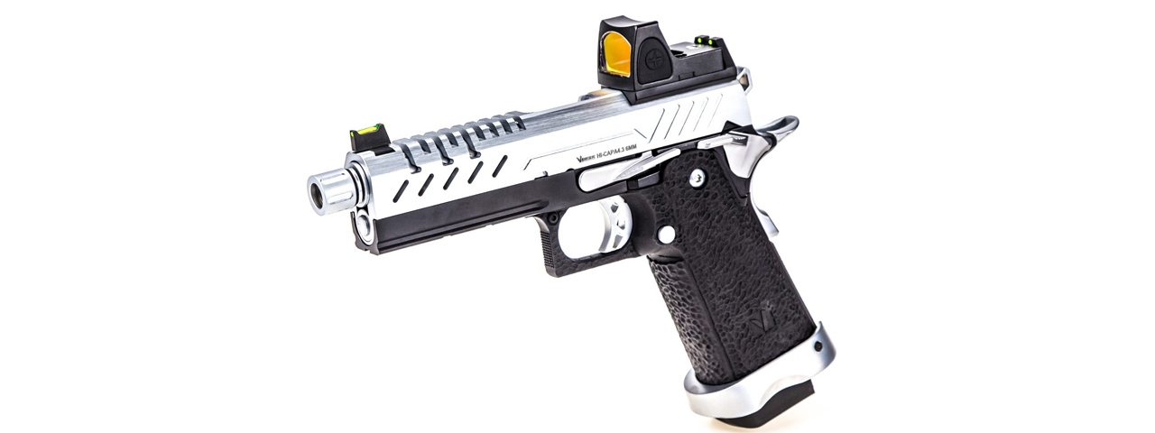 Vorsk Hi-Capa 4.3 GBB Pistol w/ Red Dot Sight - (Black/Chrome)