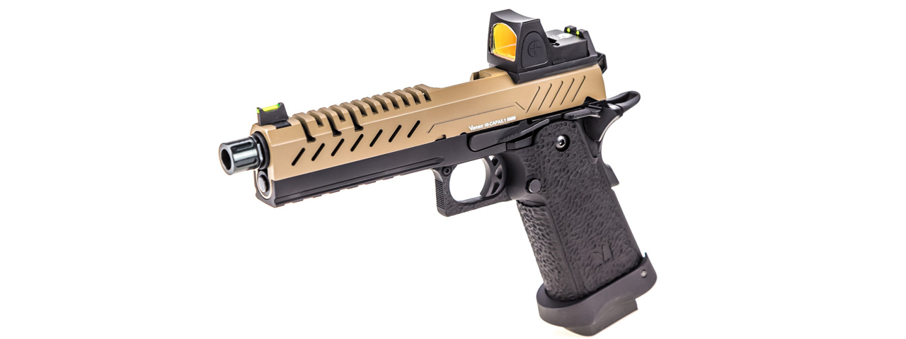 Vorsk Hi-Capa 5.1 GBB Pistol w/ Red Dot Sight - (Black/Tan)