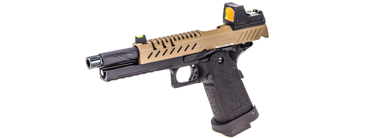 Vorsk Hi-Capa 5.1 GBB Pistol w/ Red Dot Sight - (Black/Tan)