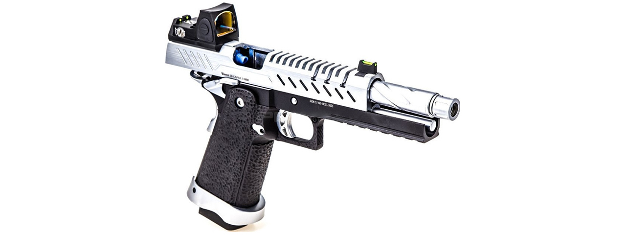 Vorsk Hi-Capa 5.1 GBB Pistol w/ Red Dot Sight - (Black/Chrome)