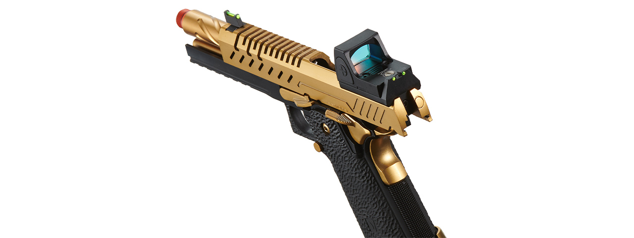 Vorsk Hi-Capa 5.1 GBB Pistol w/ Red Dot Sight - (Black/Gold)