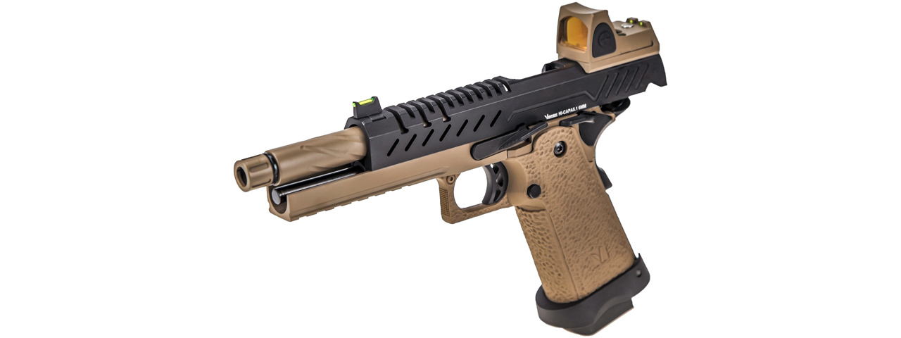 Vorsk Hi-Capa 5.1 GBB Pistol w/ Red Dot Sight - (Tan/Black)