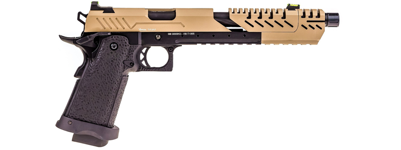 Vorsk Hi-Capa 7.0 Titan GBB Pistol - (Tan/Black)