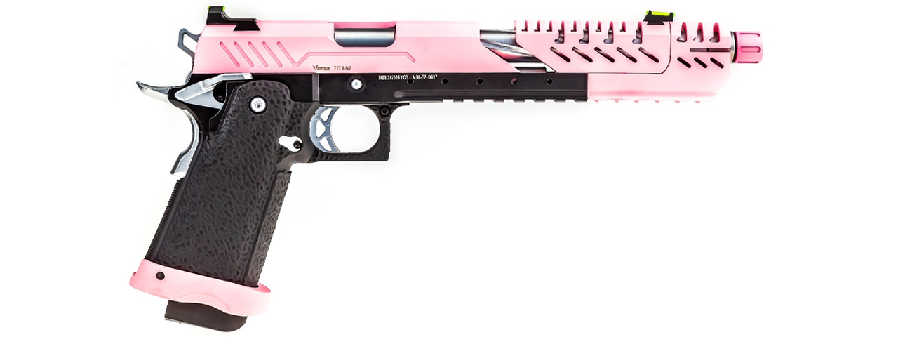 Vorsk Hi-Capa 7.0 Titan GBB Pistol - (Pink/Black)