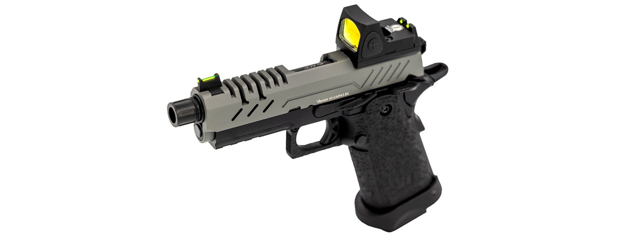 Vorsk Hi-Capa 3.8 Pro GBB Pistol w/ Red Dot Sight - (Gray/Black)