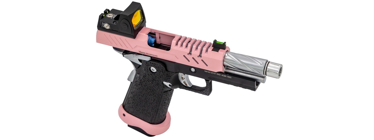 Vorsk Hi-Capa 3.8 Pro GBB Pistol w/ Red Dot Sight - (Pink/Black)