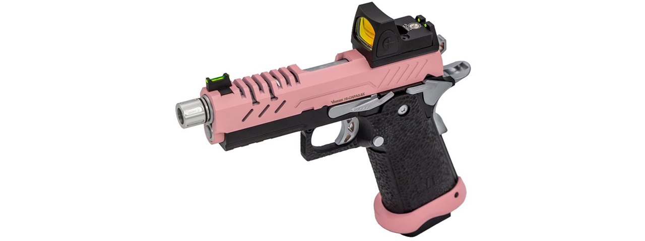 Vorsk Hi-Capa 3.8 Pro GBB Pistol w/ Red Dot Sight - (Pink/Black)