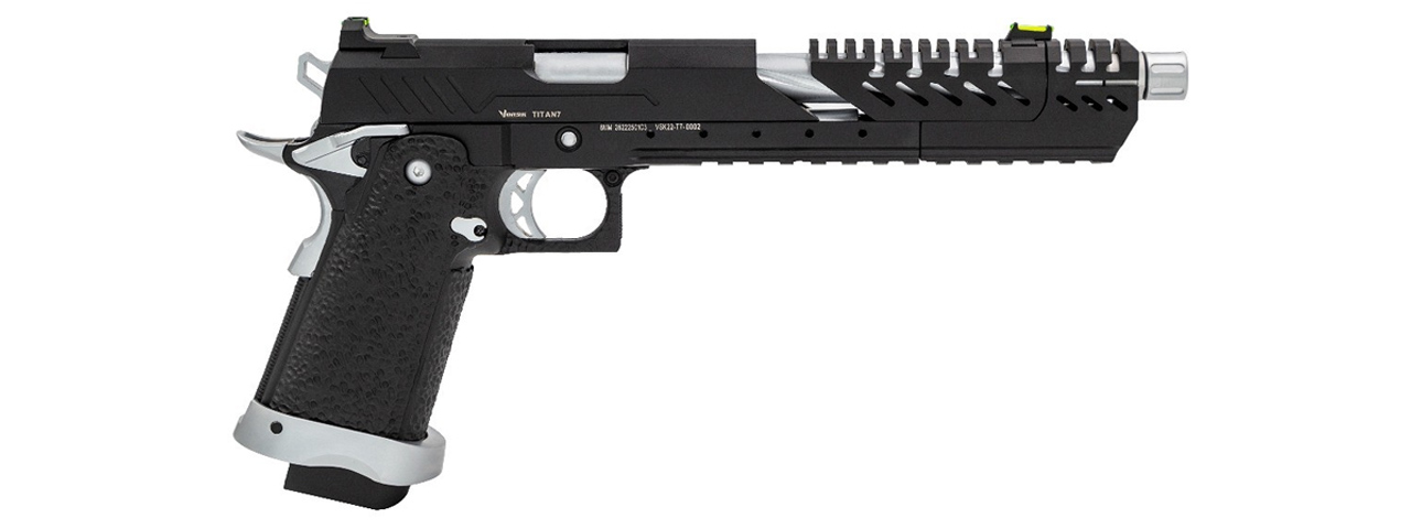 Vorsk Hi-Capa 7.0 Titan GBB Pistol - (Chrome/Black)