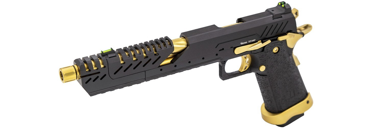 Vorsk Hi-Capa 7.0 Titan GBB Pistol - (Black/Gold)