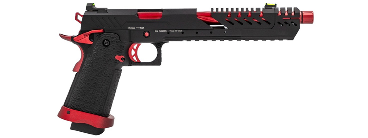 Vorsk Hi-Capa 7.0 Titan GBB Pistol - (Black/Red)