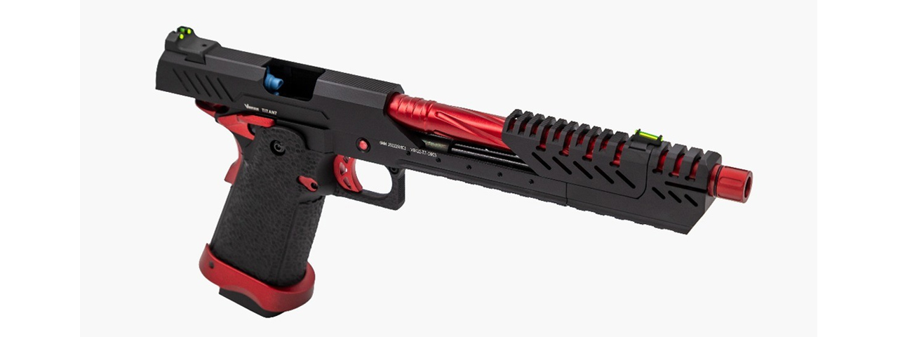 Vorsk Hi-Capa 7.0 Titan GBB Pistol - (Black/Red)