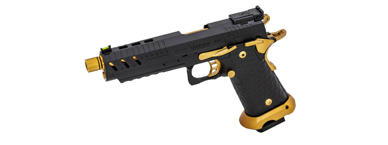 Vorsk Hi-Capa CS Vengeance 5.1 GBB Pistol - (Black/Gold)