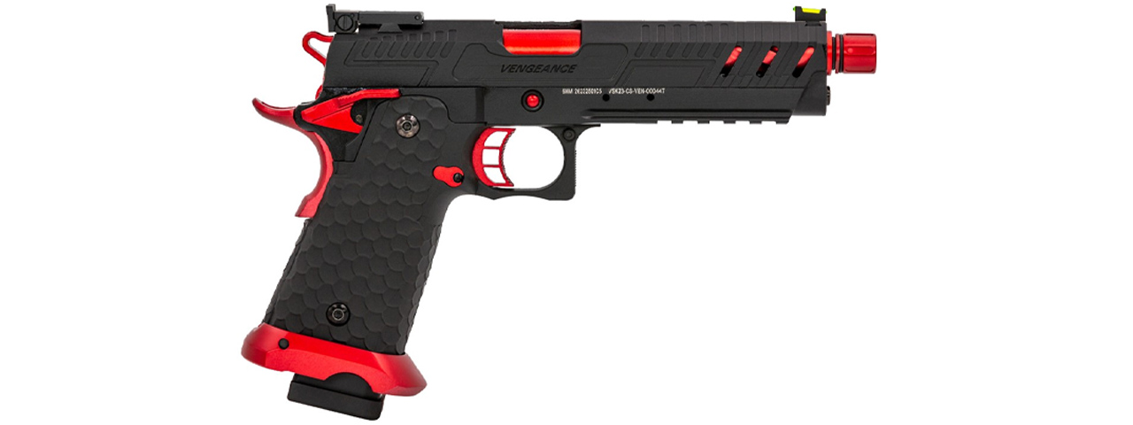 Vorsk Hi-Capa CS Vengeance 5.1 GBB Pistol - (Black/Red)