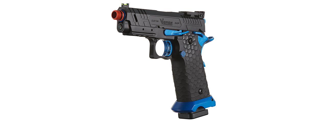 Vorsk Hi-Capa CS Vengeance 3.8 Compact GBB Pistol - (Black/Blue)