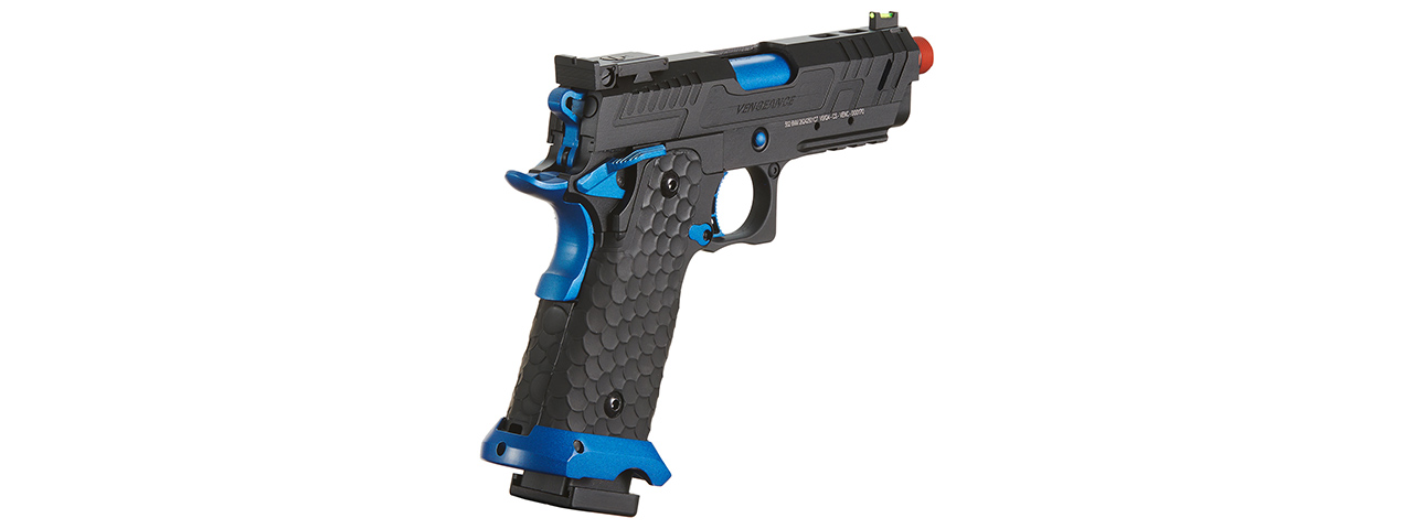 Vorsk Hi-Capa CS Vengeance 3.8 Compact GBB Pistol - (Black/Blue)