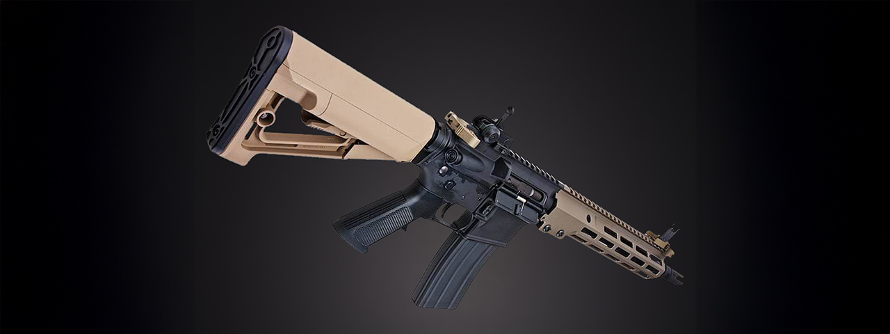 Tokyo Marui URGI MK16 MWS 11.5" SOPMOD Block 3 GBB Airsoft Rifle - (Tan/Black)